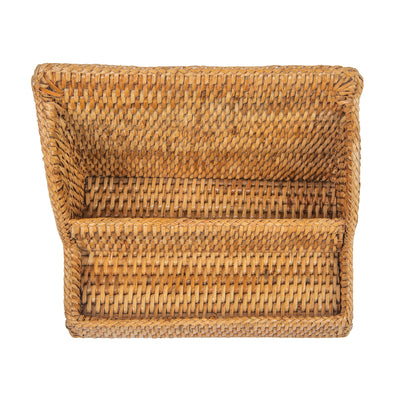 La Jolla Rattan Desk Organizer & Amenity Tray, Honey-Brown