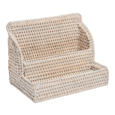 La Jolla Rattan Desk Organizer & Amenity Tray, Honey-Brown