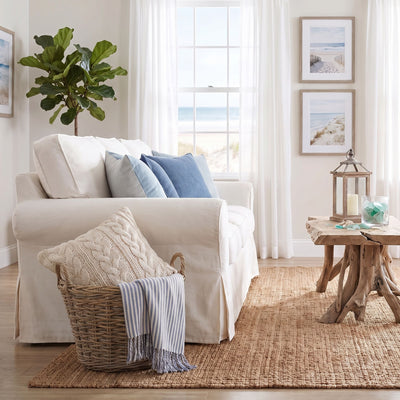 Rattan Kobo Round Basket with Square Top