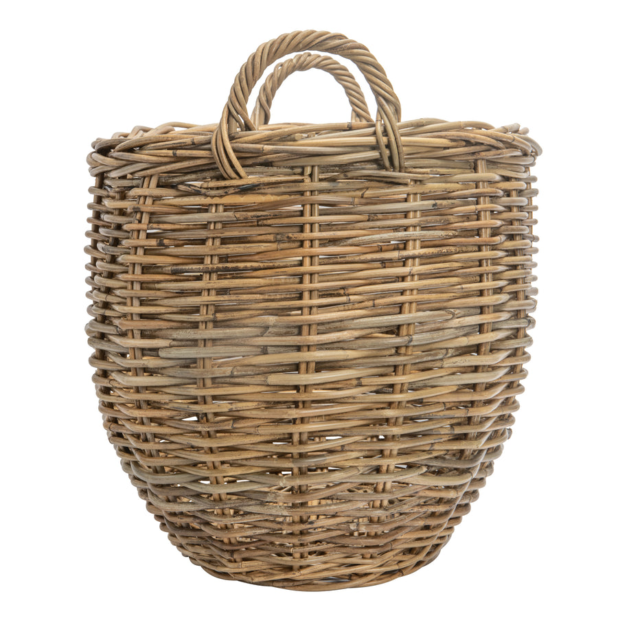 Rattan Kobo Oval Basket with Ear Handles, Large Size