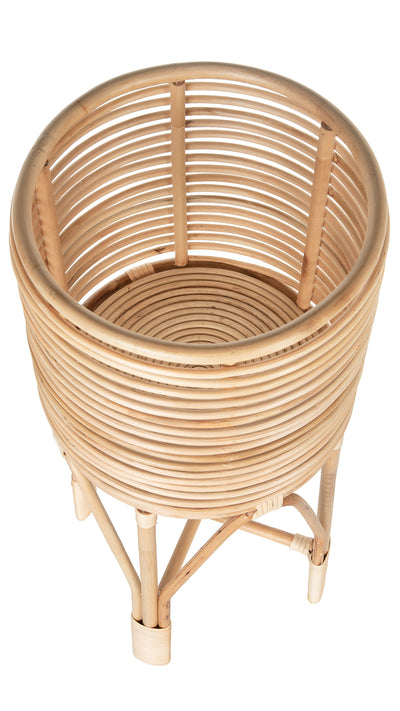 Rattan Indoor Plant Stand, Medium, Natural