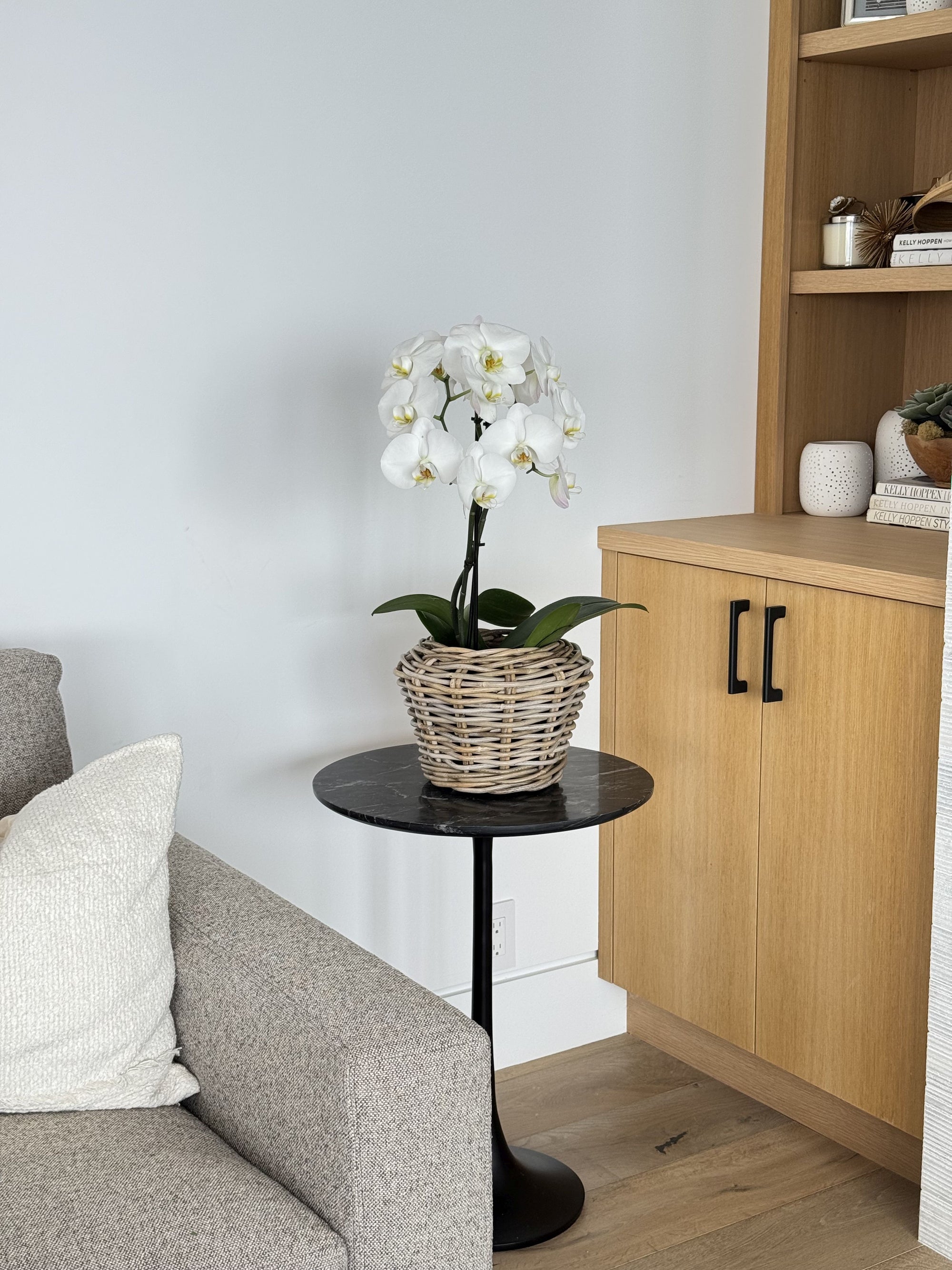 Rattan Kobo Indoor & Outdoor Planter Basket with Plastic Pot