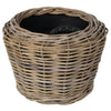 Rattan Kobo Indoor & Outdoor Planter Basket with Plastic Pot