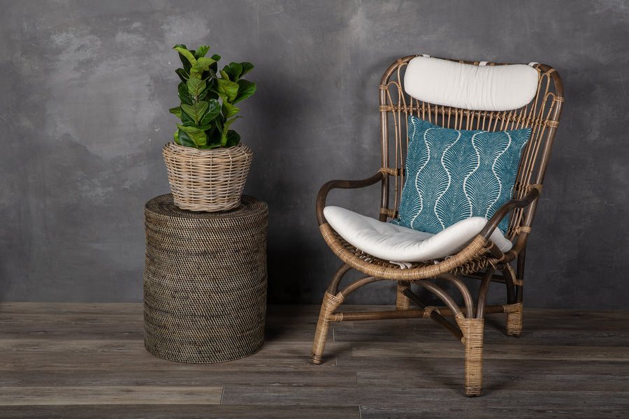 Rattan Kobo Indoor & Outdoor Planter Basket with Plastic Pot