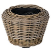 Rattan Kobo Indoor & Outdoor Planter Basket with Plastic Pot