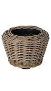 Rattan Kobo Indoor & Outdoor Planter Basket with Plastic Pot