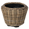 Rattan Kobo Indoor & Outdoor Planter Basket with Plastic Pot