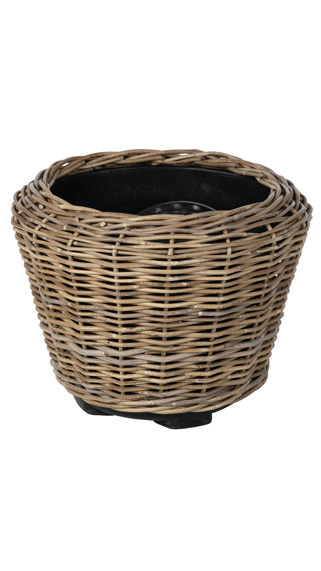 Rattan Kobo Indoor & Outdoor Planter Basket with Plastic Pot