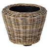 Rattan Kobo Indoor & Outdoor Planter Basket with Plastic Pot