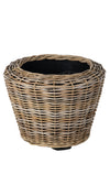 Rattan Kobo Indoor & Outdoor Planter Basket with Plastic Pot