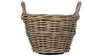 Rattan Kobo Indoor & Outdoor Planter Basket with Ear Handles & Plastic Pot