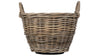 Rattan Kobo Indoor & Outdoor Planter Basket with Ear Handles & Plastic Pot