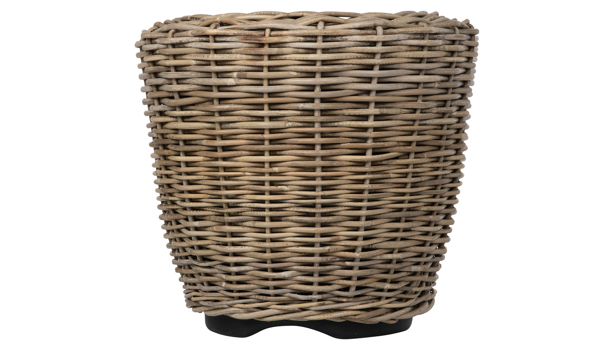 kobo plastic pot planter Rattan Kobo Indoor & Outdoor Jar Planter Basket with Plastic Pot