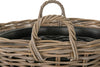 Rattan Kobo Indoor & Outdoor Planter Basket with Ear Handles & Plastic Pot