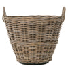 Rattan Kobo Indoor & Outdoor Planter Basket with Ear Handles & Plastic Pot