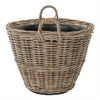 Rattan Kobo Indoor & Outdoor Planter Basket with Ear Handles & Plastic Pot