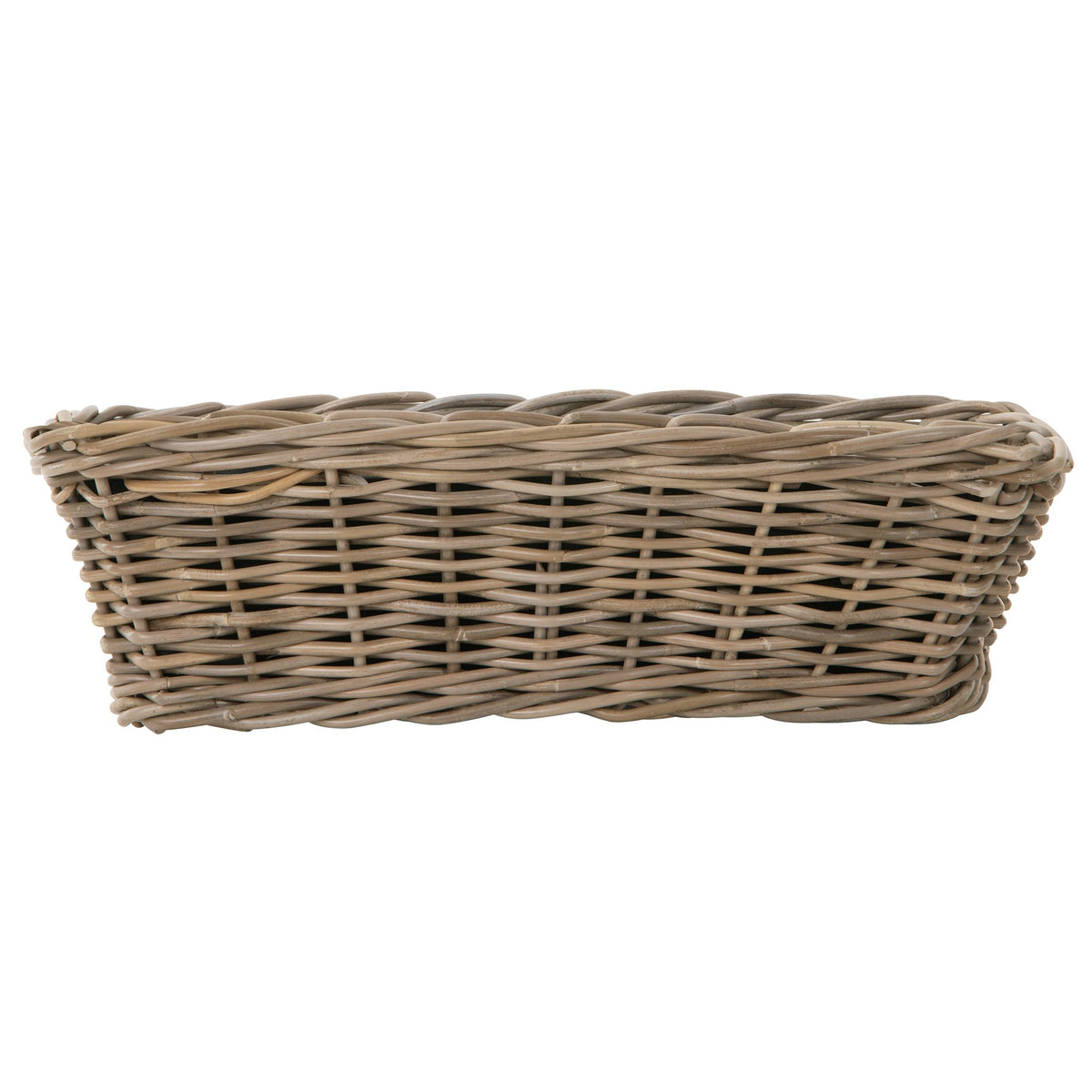 plastic lined planter basket Rectangular Kobo Rattan Indoor and Outdoor Planter Basket