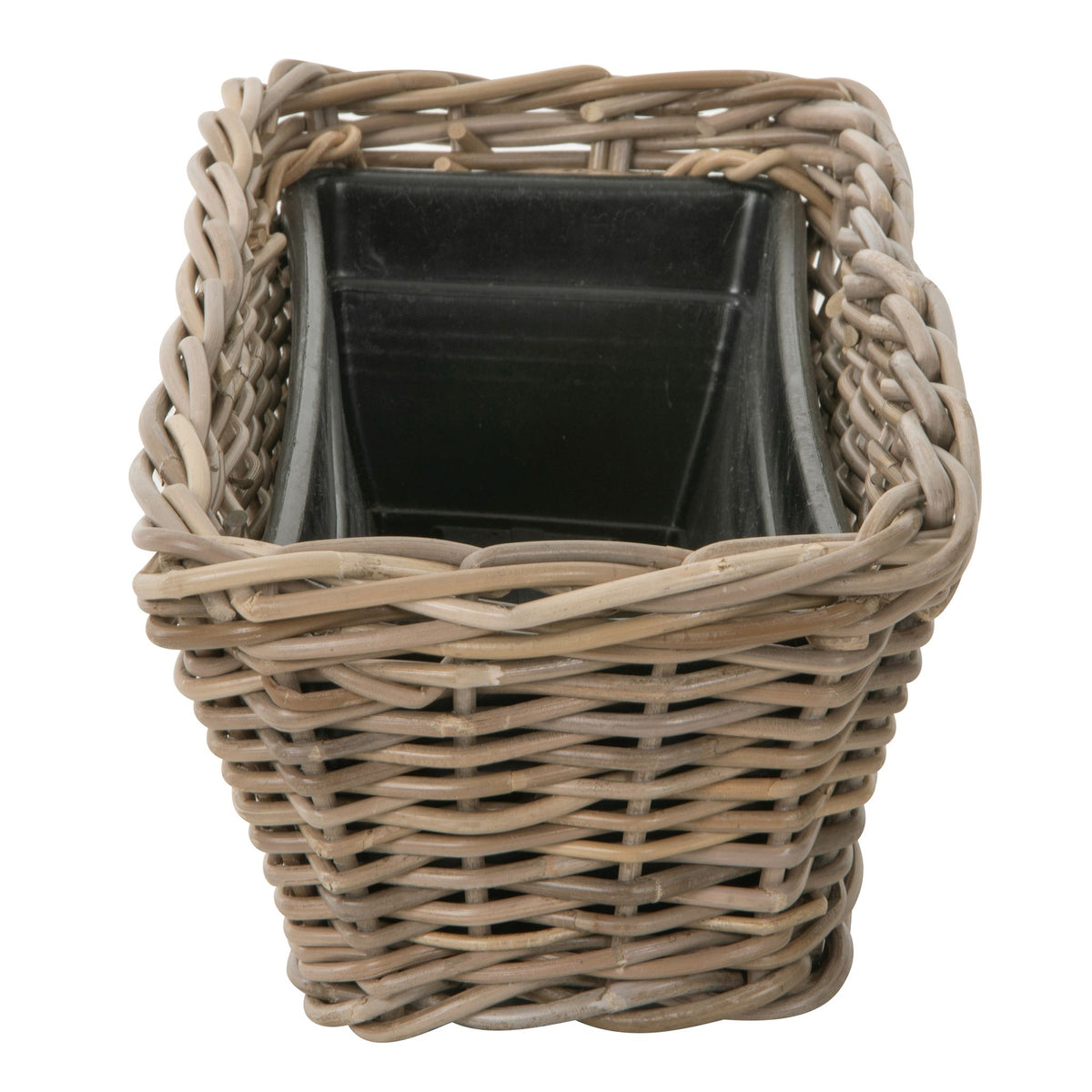 Rectangular Kobo Rattan Indoor and Outdoor Planter Basket - 2.5 Gallon Capacity Plastic Pot Liner