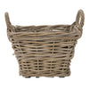 Rattan Kobo Indoor & Outdoor Square Planter Basket with Ear Handles & Plastic Pot