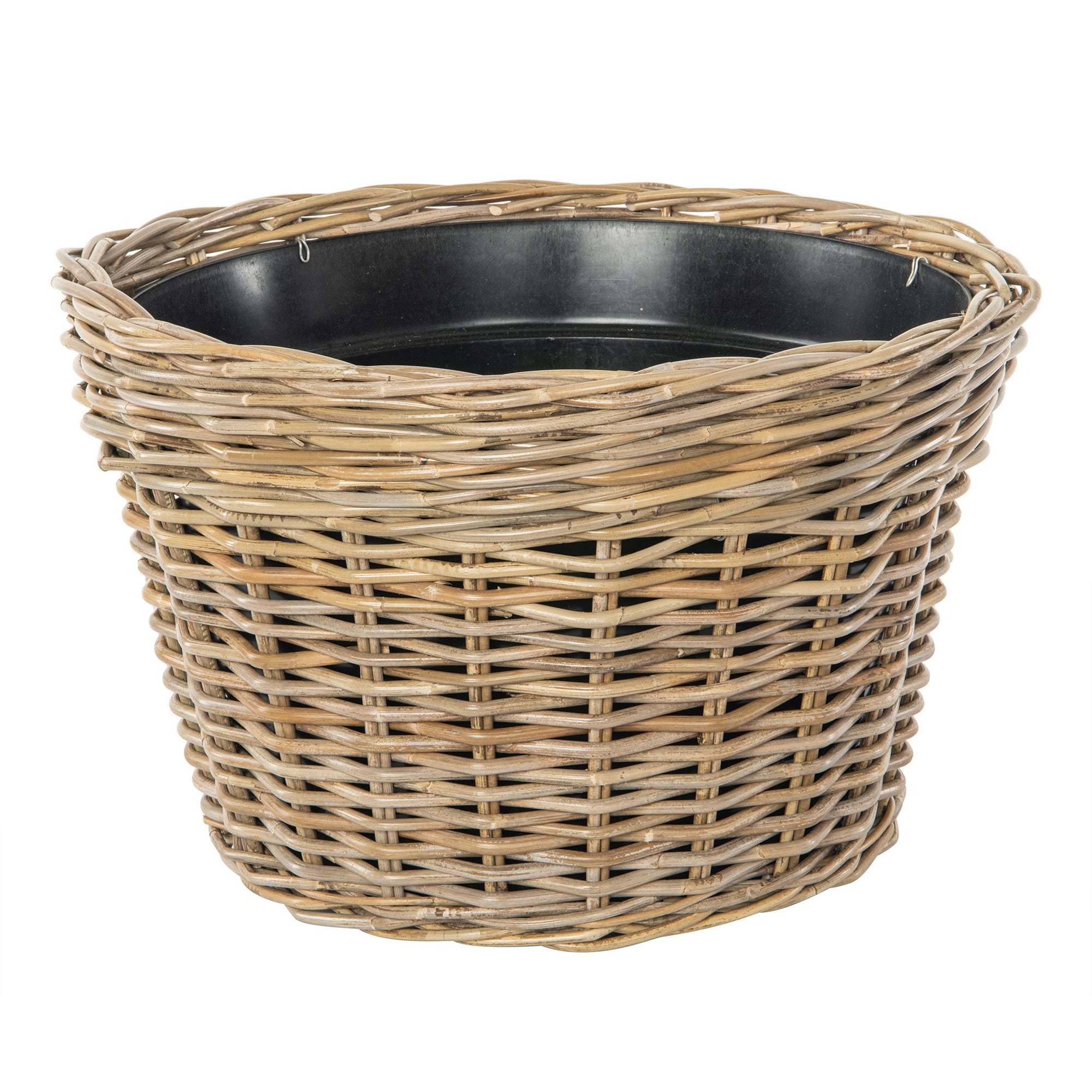 kobo plastic pot planter Kouboo Rattan Kobo Conical Indoor & Outdoor Planter Basket with Plastic Pot