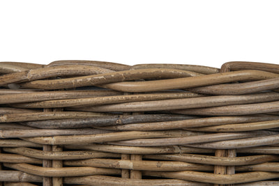 Rattan Kobo Classic Cylinder Indoor & Outdoor Planter Basket, Gray-Brown