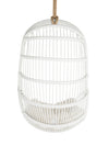 Kouboo Hanging Rattan Swing Chair With White Seat Cushion