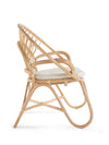 Round Rattan Loop Armchair with Seat Cushion