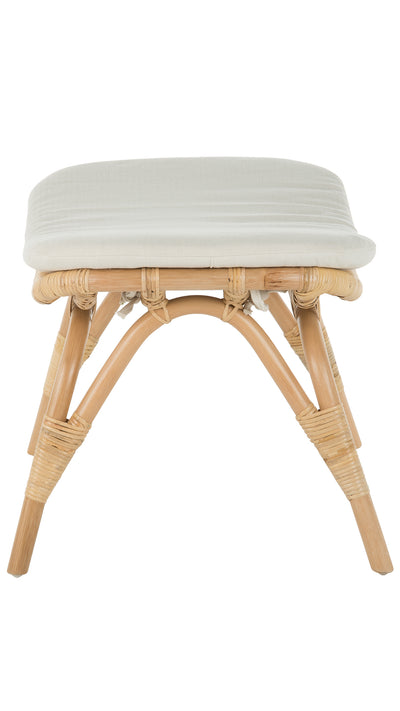 Rattan Loop Foot Stool and Ottoman