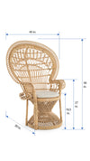 Grand Peacock Chair in Rattan