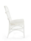 Rattan Loop Side Chair with Seat Cushion, Natural Color, Set of 2 Chairs