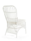 Rattan Loop Side Chair with Seat Cushion, Natural Color, Set of 2 Chairs