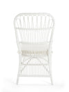 Rattan Loop Side Chair with Seat Cushion, Natural Color, Set of 2 Chairs