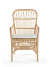 Rattan Loop Armchair with Seat Cushion, Set of 2 Chairs