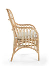 Rattan Loop Armchair with Seat Cushion, Set of 2 Chairs