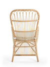 Rattan Loop Armchair with Seat Cushion, Set of 2 Chairs