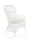 Rattan Loop Armchair with Seat Cushion, Set of 2 Chairs
