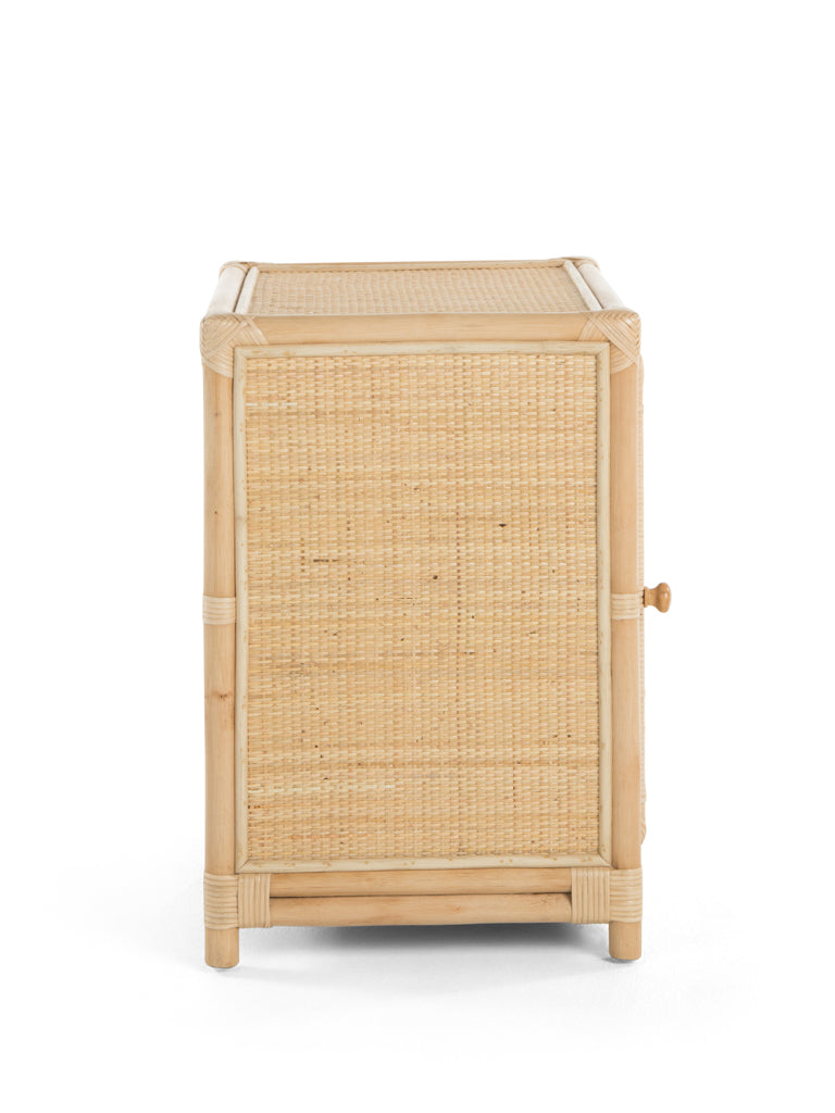 Rattan Peacock Nightstand, Natural Brown