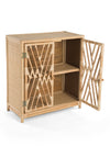 Rattan Chippendale Storage Cabinet with 2 Doors
