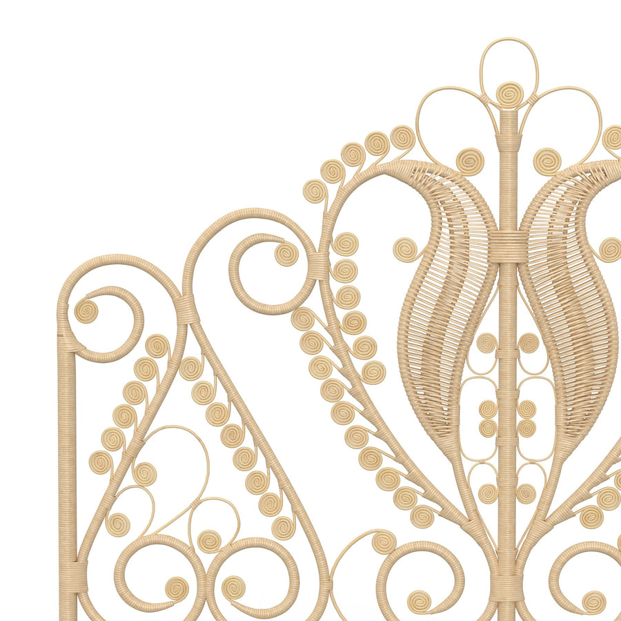Peacock Rattan Headboard