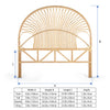 Rattan Loop Headboard, Natural