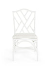 Rattan Chippendale Upholstered Dining Chair, Set of 2 Chairs