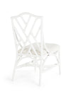 Rattan Chippendale Upholstered Dining Chair, Set of 2 Chairs