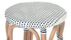 Bistro Backless Counter Hight Stool, White and Blue