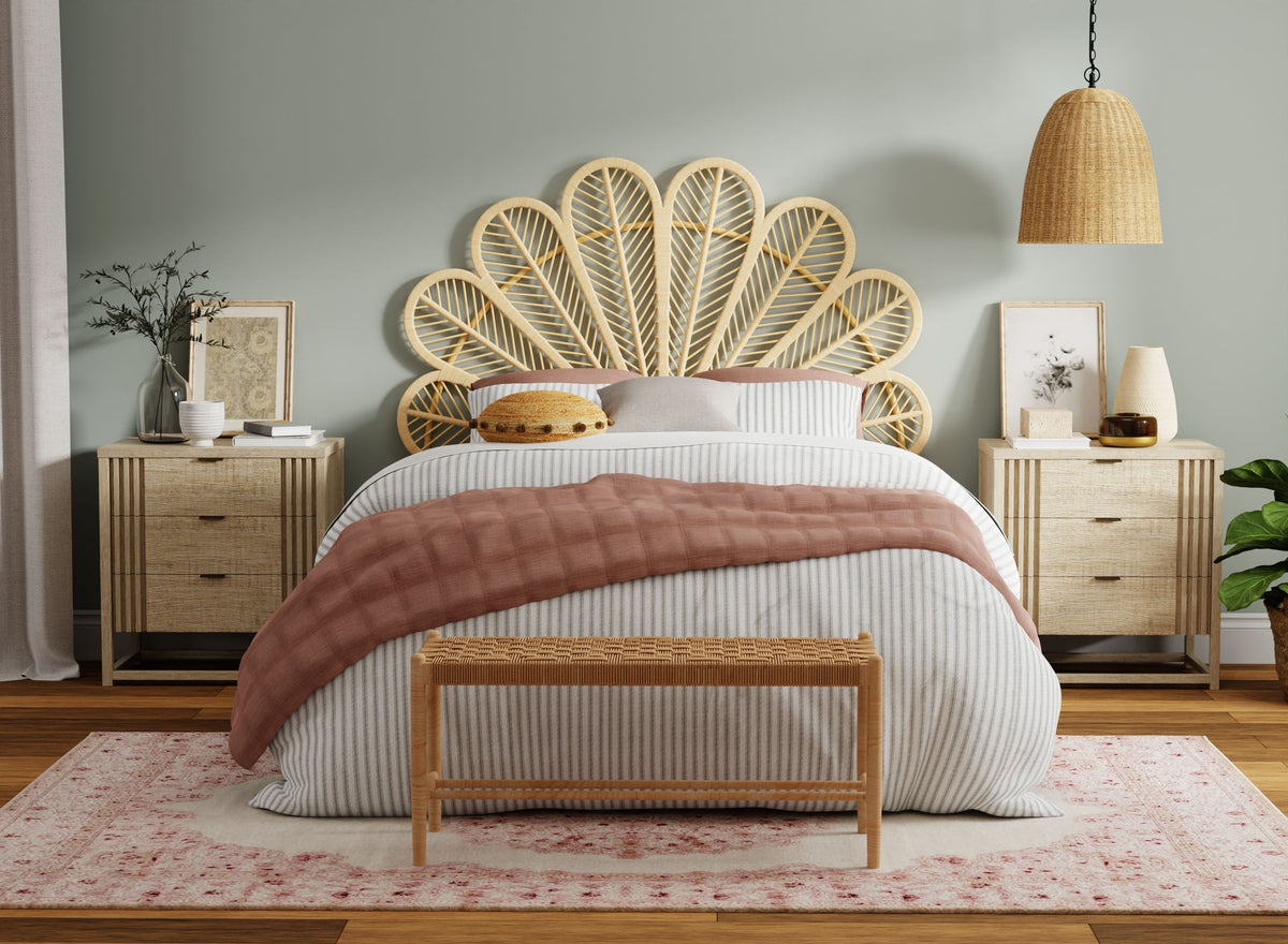 Kouboo Rattan Petal Headboard