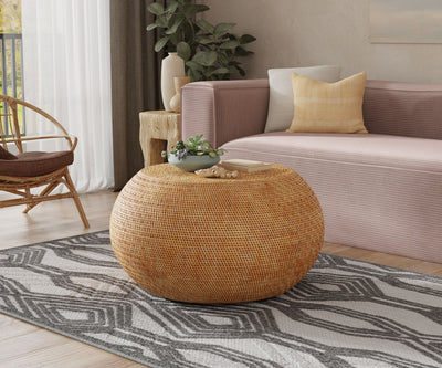 La Jolla Round Rattan Coffee Table