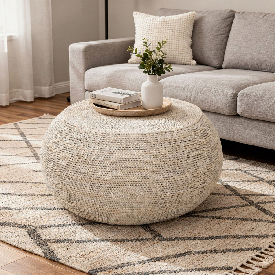La Jolla Round Rattan Coffee Table