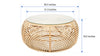 Kouboo Sibago Natural Color Rattan Coffee Table With Glass Top 