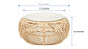 Sibago Rattan Coffee Table with Glass Top, Natural Color