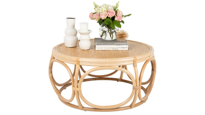 Busan Rattan Coffee Table, Natural Color