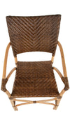 Kandi Rattan Dining Arm Chair, Brown, Set of 2 Chairs